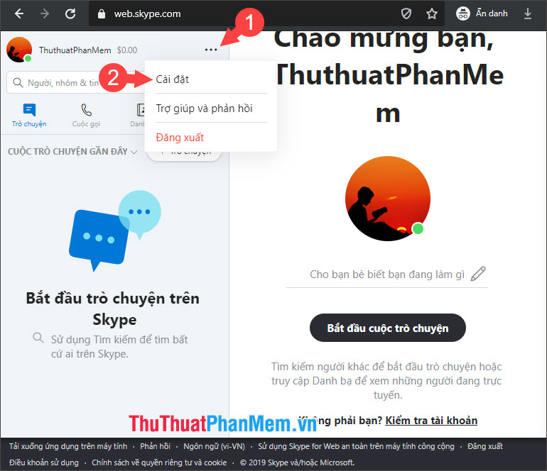 How to chat, use Skype on the web browser without installing software Picture 26