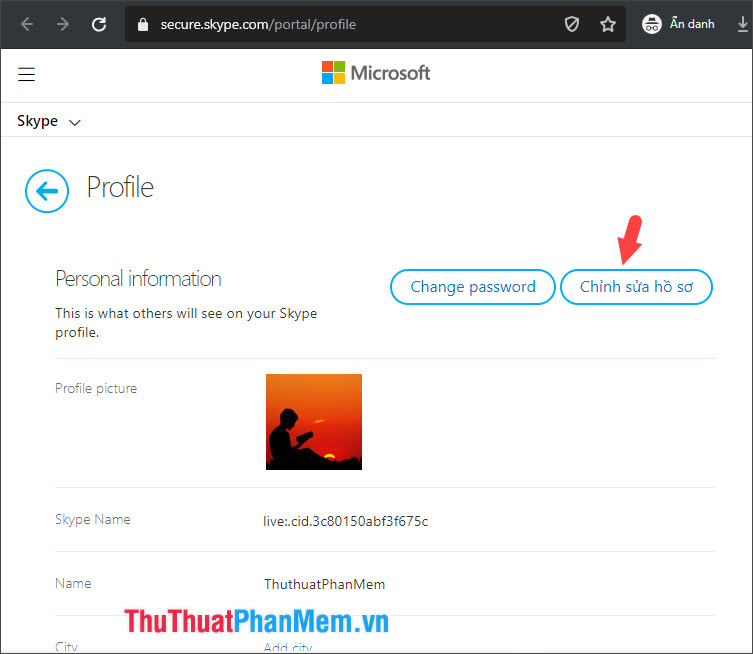 how to change profile picture on skype online