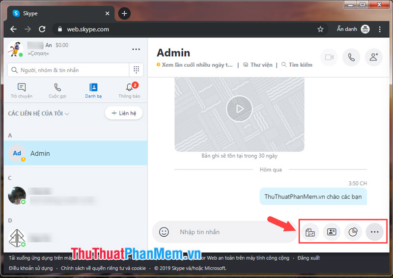 How to chat, use Skype on the web browser without installing software Picture 6