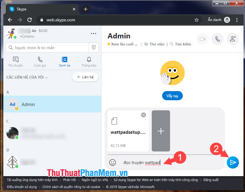How to chat, use Skype on the web browser without installing software Picture 8
