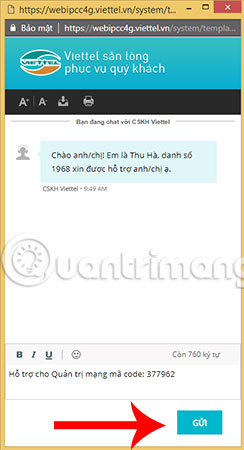 How to chat with Viettel operator Picture 10