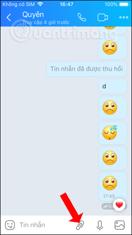 How to chat Zalo just transfer money Picture 1