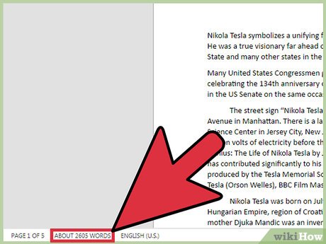 how to get word count in word online