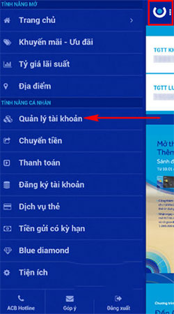 How to check the ACB account balance on phones and computers Picture 3