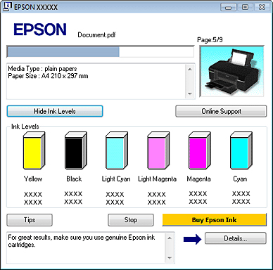 How to check the amount of ink in the printer Picture 4