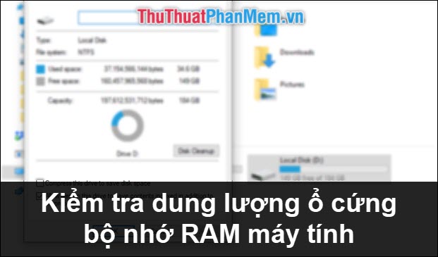 How to check the capacity of the hard drive, RAM memory of the computer Picture 1