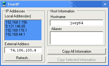 How to check the computer IP address with TrueIP Picture 6