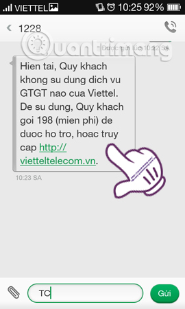 How to check which service Viettel is using on the phone Picture 2