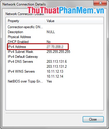 How to check your computer's IP address - How to view and find the IP address Picture 8