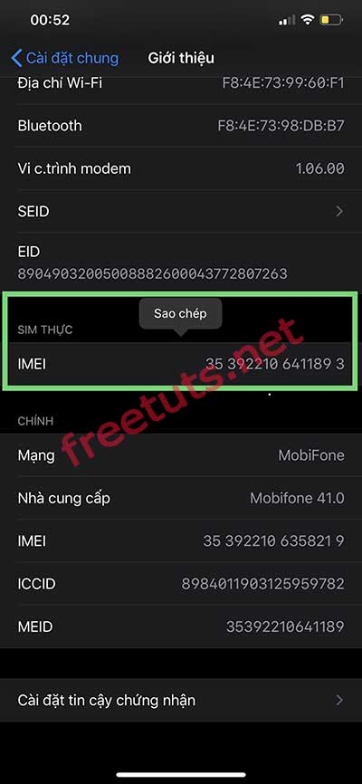 How to check your iPhone IMEI (5, 6, 7, 8, 9, x, xs, 11) Picture 7