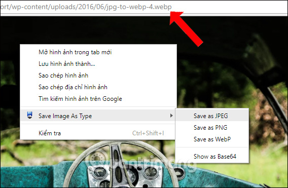 How to choose image format when downloading on Chrome Picture 3