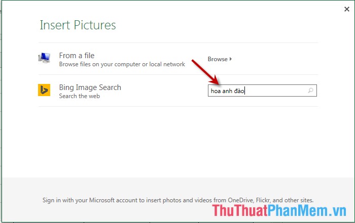 How to choose images as a background for a spreadsheet in Excel Picture 6