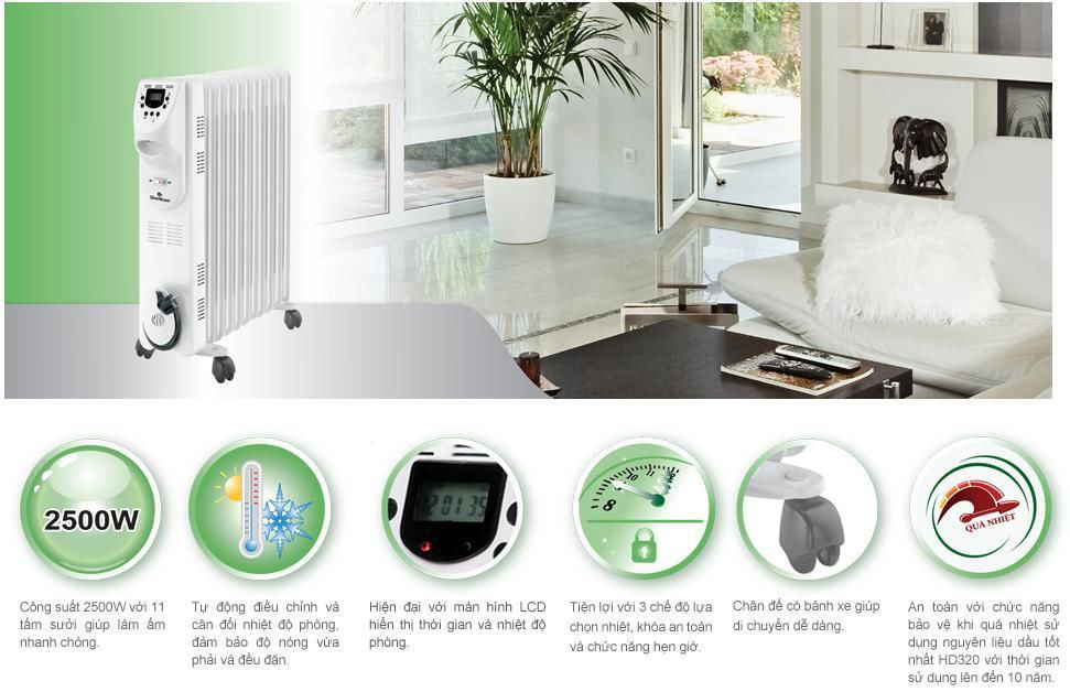 How to choose the oil heater to suit the room area? Picture 3