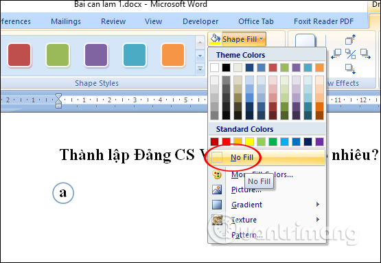 How to circle answers in Word, Excel, PowerPoint Picture 4