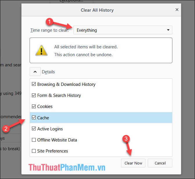 How to clear Chrome browser cache, Coc Coc, Edge, Firefox Picture 5