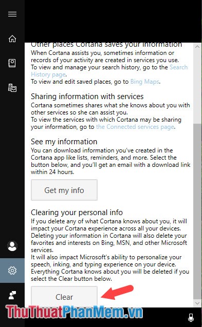 How to clear Cortana's search history in Windows 10 Picture 7