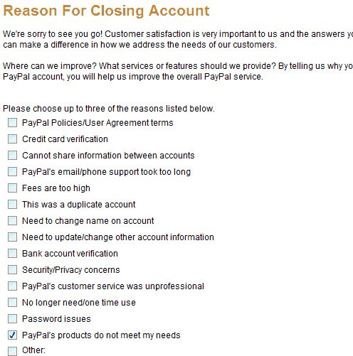 How to 'close' Paypal account? Picture 4