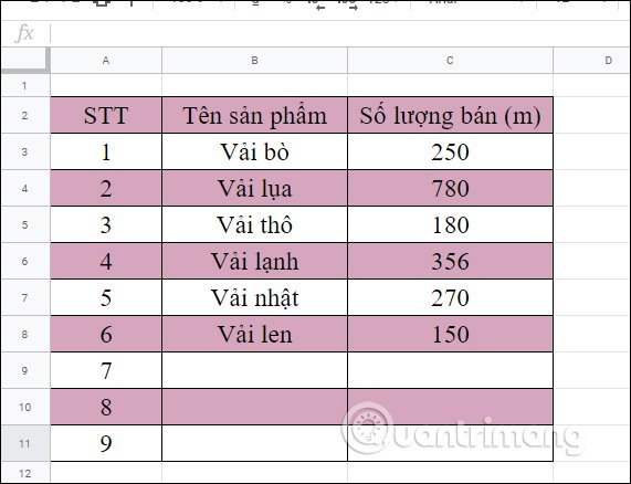 How to color alternating lines in Google Sheets Picture 6