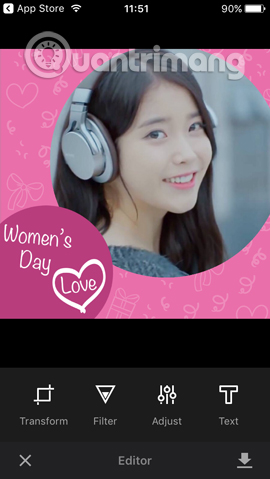 How to combine art 8/3 images with Ephoto 360 application Picture 10