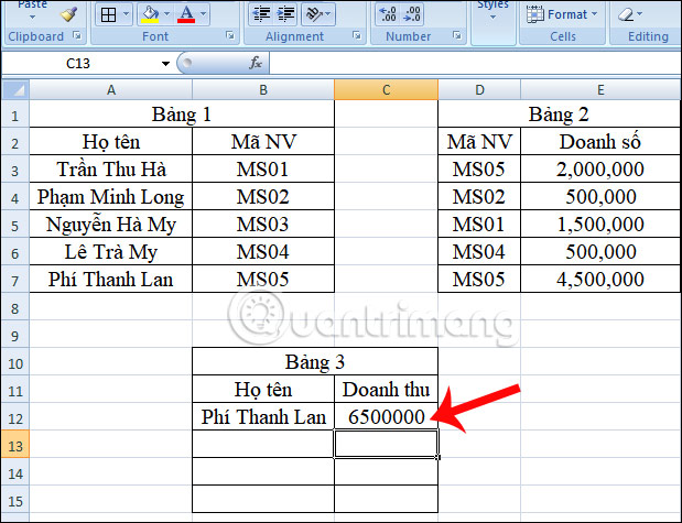 How to combine Sumif and Vlookup functions in Excel Picture 3