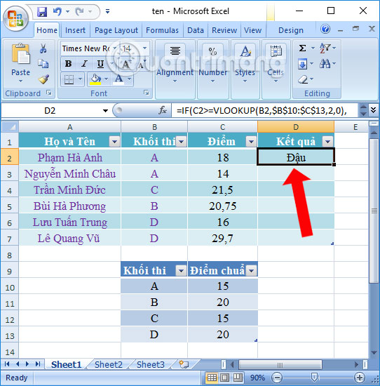 How to combine Vlookup function with If function in Excel Picture 3