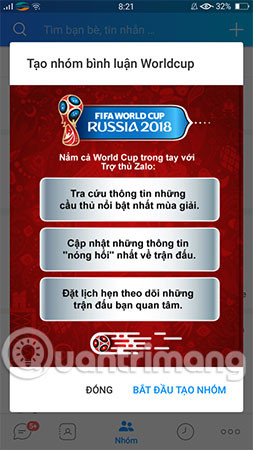 How to comment, see the 2018 World Cup news right on Zalo Picture 10