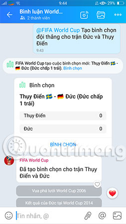 How to comment, see the 2018 World Cup news right on Zalo Picture 12