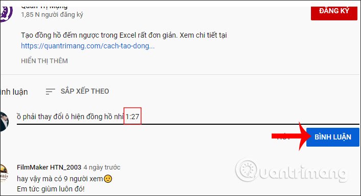 How to comment with timelines on YouTube Picture 5