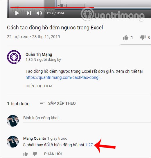 How to comment with timelines on YouTube Picture 6