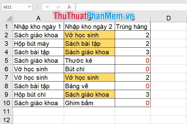 How to compare data on 2 columns in an Excel file Picture 12