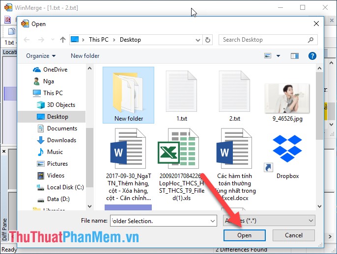 winmerge excel compare