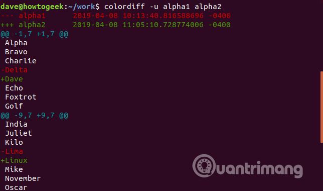 How to compare two text files on Linux Terminal Picture 10