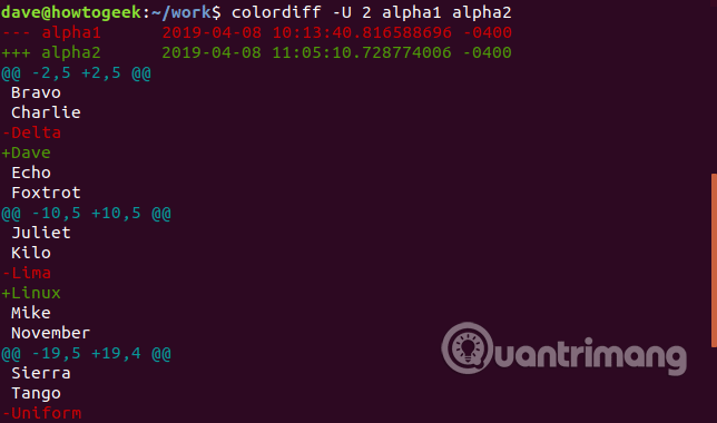 How to compare two text files on Linux Terminal Picture 11