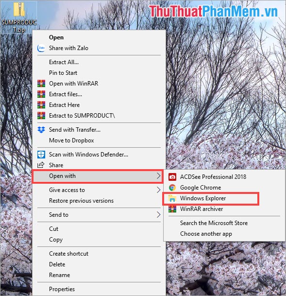 How to compress and decompress files without installing additional software on Windows 10 Picture 6