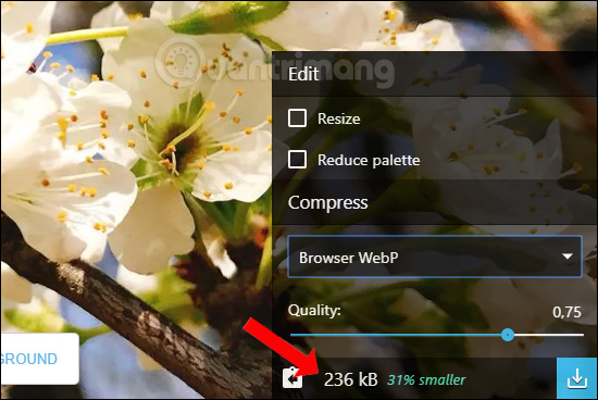 How to compress photos on Squoosh online Picture 4