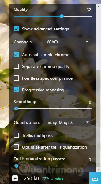 How to compress photos on Squoosh online Picture 9