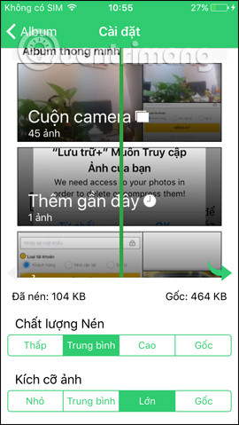 How to compress photos, videos increase iPhone capacity Picture 3