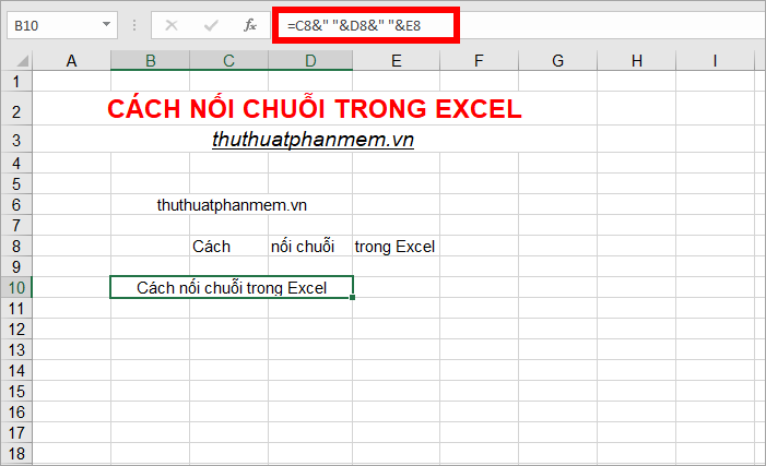 How to concatenate strings in Excel Picture 4