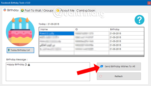 How to congratulate many people on Facebook Picture 8