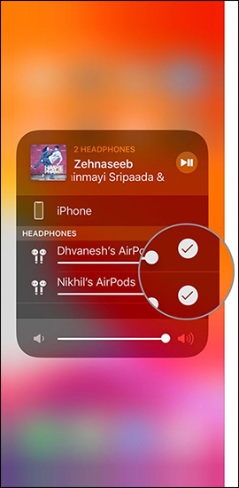 How to connect 2 AirPods to iPhone to share music Picture 6