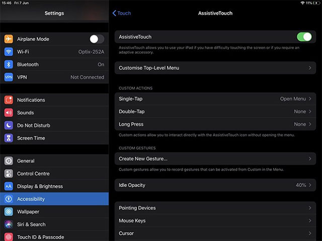 How to connect and use the mouse with the iPad Picture 2