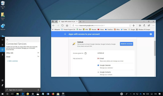 How to connect Gmail account with Cortana on Windows 10 Picture 1