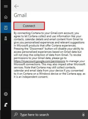 How to connect Gmail account with Cortana on Windows 10 Picture 5