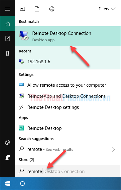 How to control a computer in LAN with Remote Desktop is available in Windows 10 Picture 8