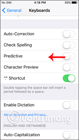 How to control auto-fix feature on iPhone / iPad Picture 12