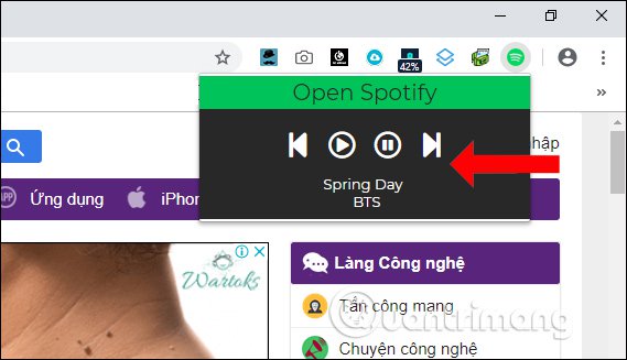 How to control Spotify music from any website Picture 4