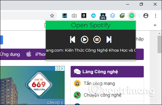 How to control Spotify music from any website Picture 5