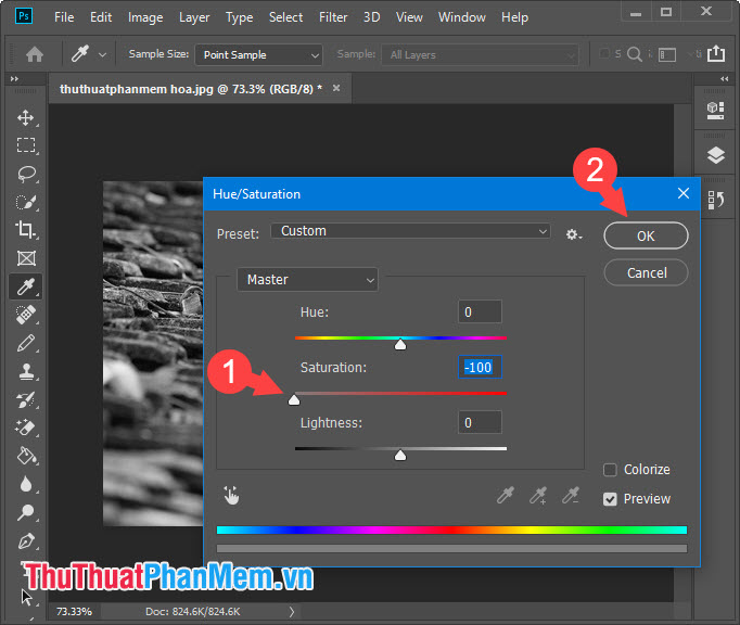 How to convert a color image to black and white using Photoshop Picture 14