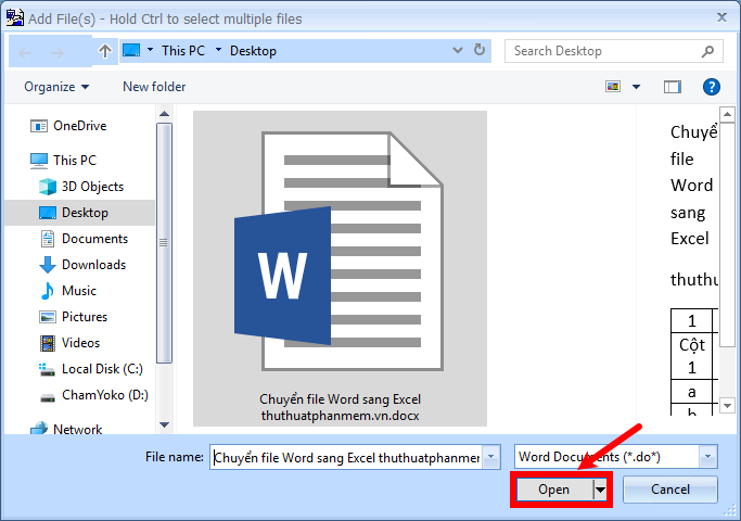 How to convert a Word file to Excel Picture 13