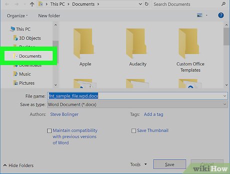 How to Convert a WordPerfect Document to a Microsoft Word Document Picture 13